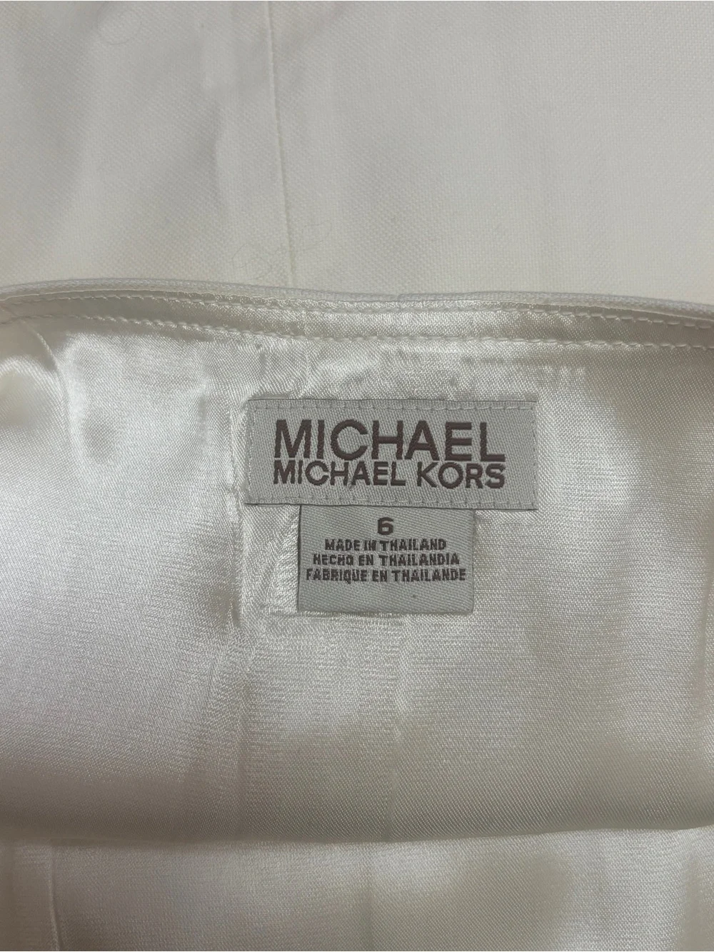 Michael Kors White Button-Front Skirt - Size 6